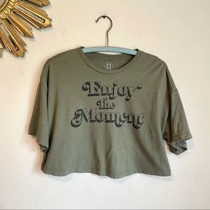 Enjoy The Moment Crop T-Shirt